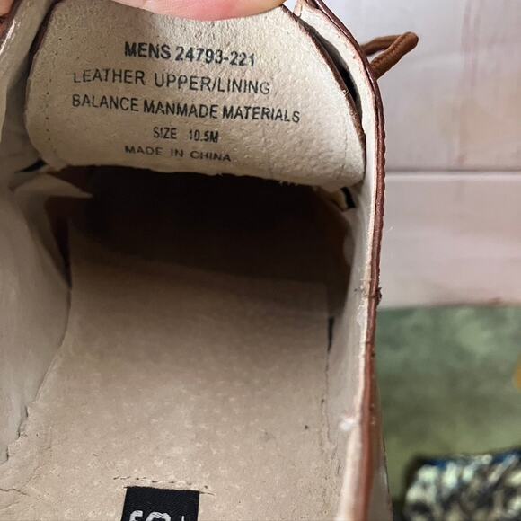 New Stacy Adams Square Toe Lace Up Dress Shoe Men's 10.5 M‎ Cognac Brown - Picture 11 of 15